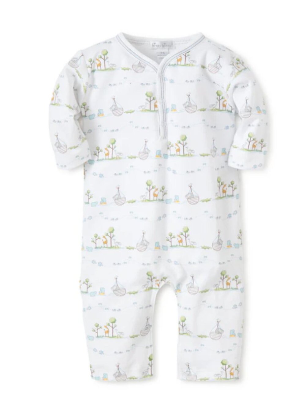 Kissy Kissy Blue Noah's Print Playsuit 6-9M, EUC